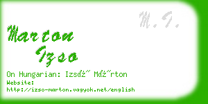 marton izso business card